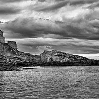 Buy canvas prints of Howick Bathing House  - mono by Paul Cullen