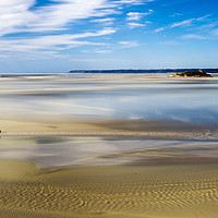 Buy canvas prints of The Bay of the Mont Saint-Michel - tide out. by Paul Cullen