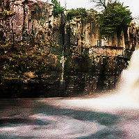 Buy canvas prints of High Force with a Watercolour effect. by Paul Cullen