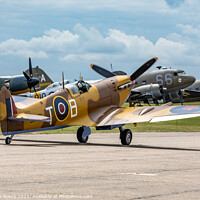 Buy canvas prints of Spitfire Taxxies By Warbirds by Steve de Roeck