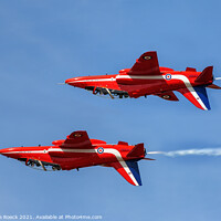 Buy canvas prints of Red Arrows Inverted Formation by Steve de Roeck
