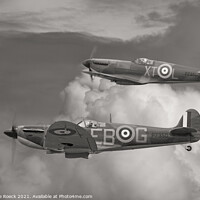 Buy canvas prints of Spitfire Pair by Steve de Roeck