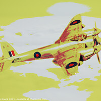 Buy canvas prints of de Havilland Mosquito Abstract by Steve de Roeck