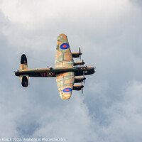 Buy canvas prints of Avro Lancaster against a cloudy sky by Steve de Roeck