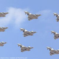 Buy canvas prints of Eurofighter Tight Formation by Steve de Roeck