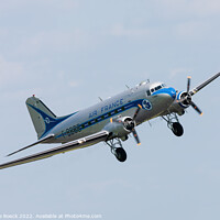 Buy canvas prints of Douglas DC3 turns on to final approach to land by Steve de Roeck