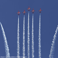 Buy canvas prints of Red Arrows Aerobatic Display Team by Steve de Roeck