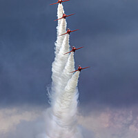 Buy canvas prints of Red Arrows Aerobatic Display Team by Steve de Roeck
