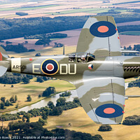 Buy canvas prints of Spitfire Over Norfolk by Steve de Roeck