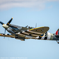 Buy canvas prints of Spitfire Mk V Close Pass by Steve de Roeck