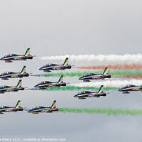 Buy canvas prints of Frecce Tricolore Pose For The Camera by Steve de Roeck