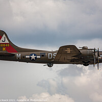 Buy canvas prints of Boeing B17 Pink Lady Close Fly Past by Steve de Roeck