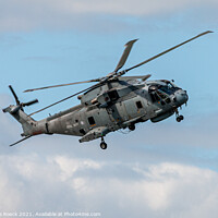 Buy canvas prints of Royal Navy Merlin Helicopter by Steve de Roeck