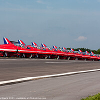 Buy canvas prints of Red Arrows At Rest by Steve de Roeck