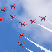 Buy canvas prints of Red Arrows Display Formation by Steve de Roeck