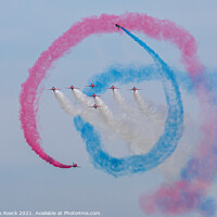 Buy canvas prints of Red Arrows Formation Flypast by Steve de Roeck
