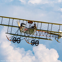 Buy canvas prints of Avro Triplane In A Cloudy Sky by Steve de Roeck