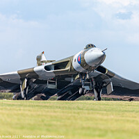 Buy canvas prints of Avro Vulcan Starts Its Take Off Roll by Steve de Roeck