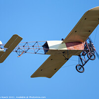Buy canvas prints of Bleriot XI Monoplane In Flight by Steve de Roeck