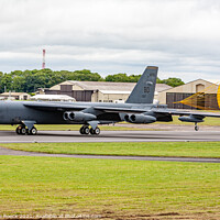 Buy canvas prints of Boeing B52 Touches Down by Steve de Roeck