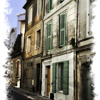 Buy canvas prints of Back Street, Arles by Steve de Roeck