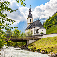 Buy canvas prints of Church of St. Sebastian, Berchtesgaden by Steve de Roeck