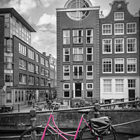 Buy canvas prints of AMSTERDAM Flower Canal | colorkey  by Melanie Viola
