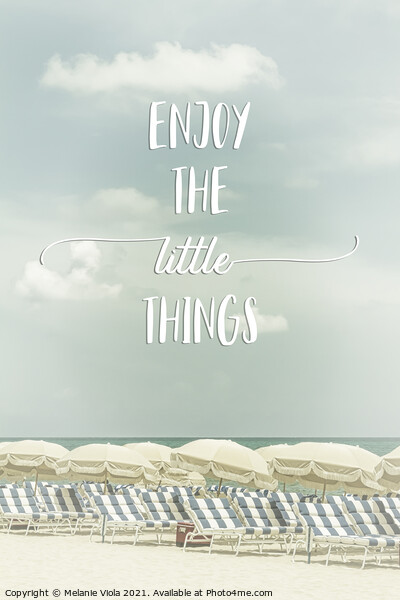 Enjoy the little things | Beachscape Picture Board by Melanie Viola