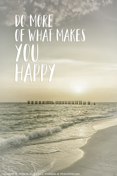 Do more of what makes you happy | Sunset Picture Board by Melanie Viola