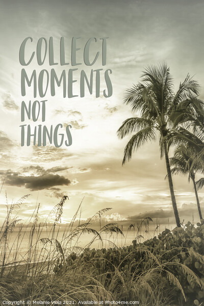 Collect moments not things | Sunset Picture Board by Melanie Viola