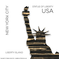 Buy canvas prints of Urban Art NYC Statue of Liberty by Melanie Viola