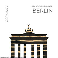 Buy canvas prints of Urban Art BERLIN Brandenburg Gate by Melanie Viola