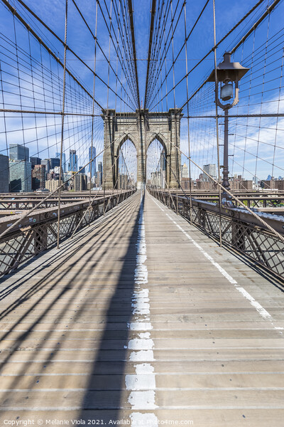 NEW YORK CITY Brooklyn Bridge Picture Board by Melanie Viola