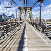 Buy canvas prints of NEW YORK CITY Brooklyn Bridge by Melanie Viola