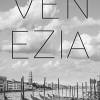 Buy canvas prints of VENICE Grand Canal and St Mark's Campanile | Text & Skyline by Melanie Viola