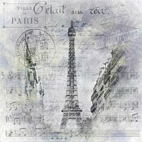 Buy canvas prints of Paris Collage | Eiffel Tower streetscene by Melanie Viola