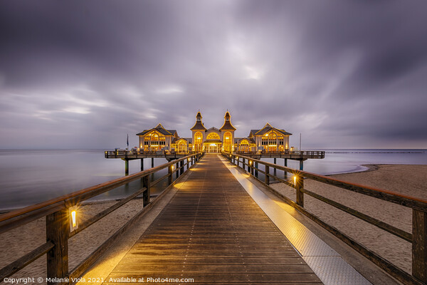 BALTIC SEA Sellin Pier in the early morning Picture Board by Melanie Viola