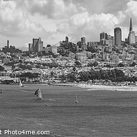 Buy canvas prints of San Francisco Skyline | Monochrome by Melanie Viola
