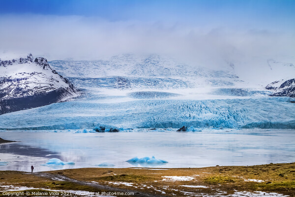 Fjallsarlon Lagoon and Glacier Vatnajokull Picture Board by Melanie Viola