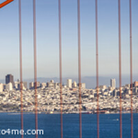 Buy canvas prints of Golden Gate Bridge - Panoramic Impression by Melanie Viola