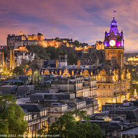 Buy canvas prints of Fantastic sunset in Edinburgh  by Melanie Viola