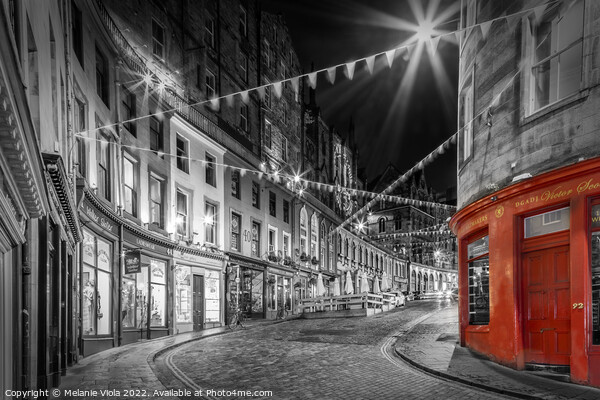 Edinburgh West Bow and Victoria Street - Colourkey Picture Board by Melanie Viola