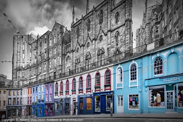 Victoria Street in Edinburgh - Colourkey Picture Board by Melanie Viola