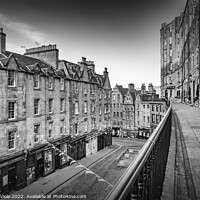 Buy canvas prints of View from Victoria Terrace in Edinburgh - Monochrome by Melanie Viola