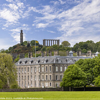Buy canvas prints of Holyrood Palace with Nelson Monument and National Monument of Scotland  by Melanie Viola