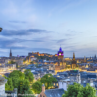 Buy canvas prints of Evening mood over Edinburgh – Panorama  by Melanie Viola