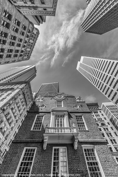 BOSTON Old State House | Monochrome Picture Board by Melanie Viola