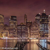 Buy canvas prints of NEW YORK CITY Nightly Impressions | Panoramic by Melanie Viola