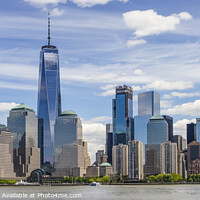 Buy canvas prints of NEW YORK CITY Manhattan Skyline & Hudson River by Melanie Viola