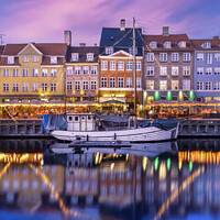 Buy canvas prints of COPENHAGEN Evening at Nyhavn by Melanie Viola